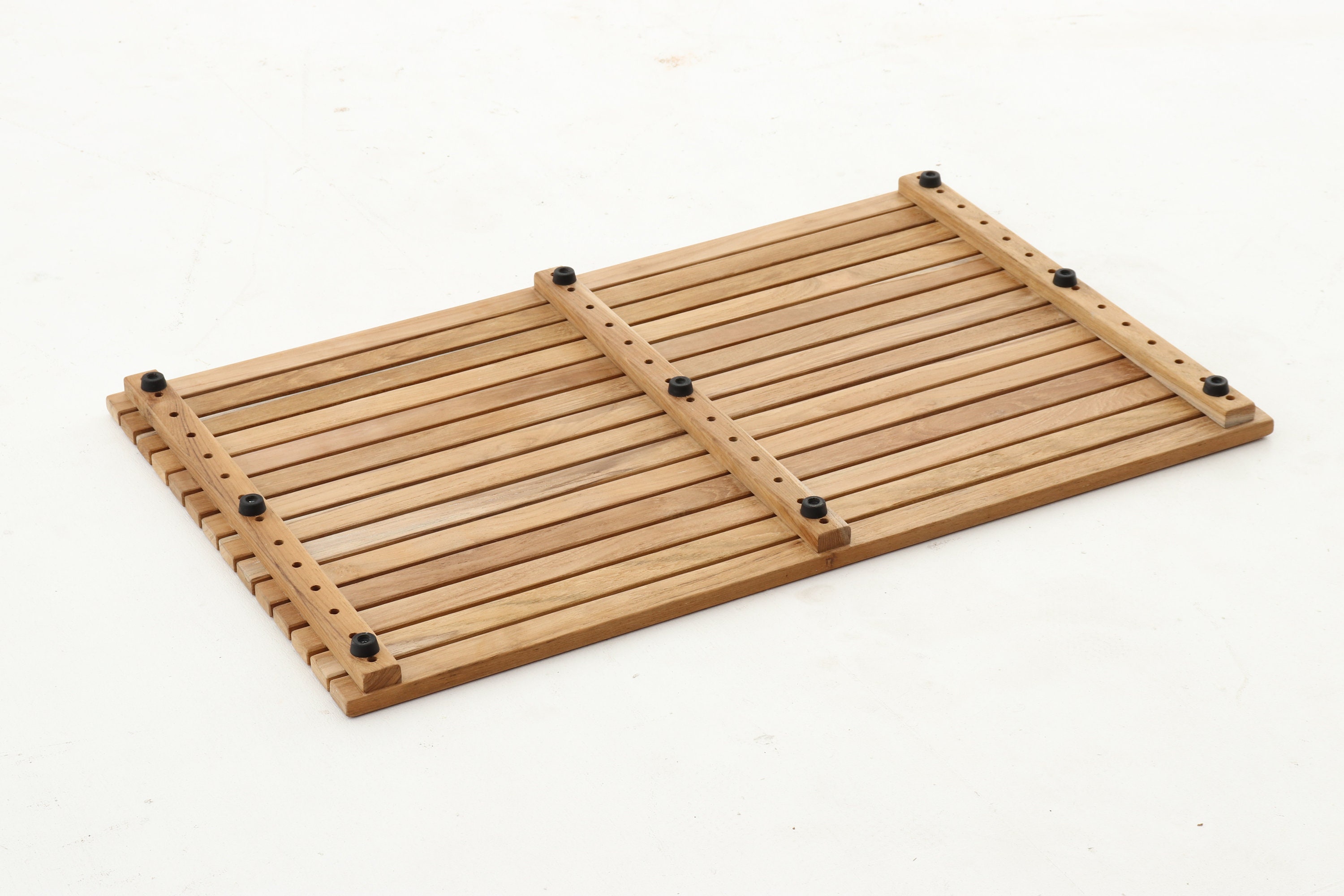 Natural Style Teak Shower Mat 31.4 X 19.6 Etsy