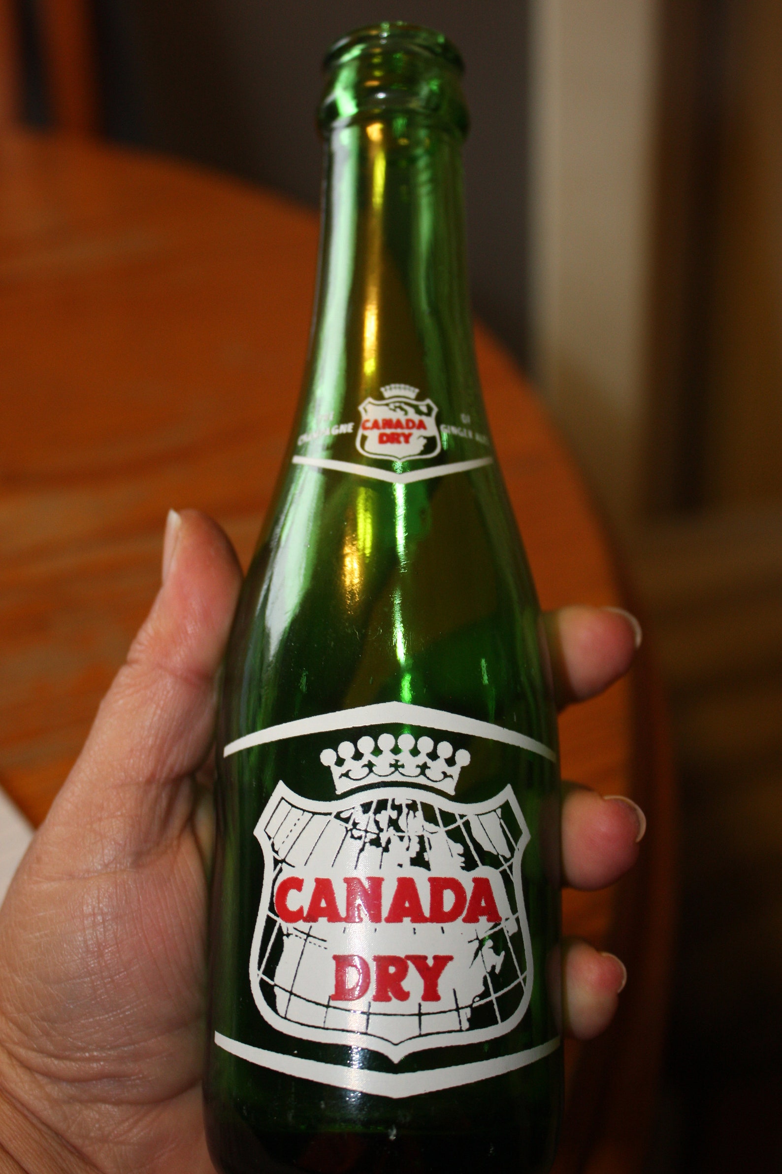 Small glass canada dry bottle Etsy