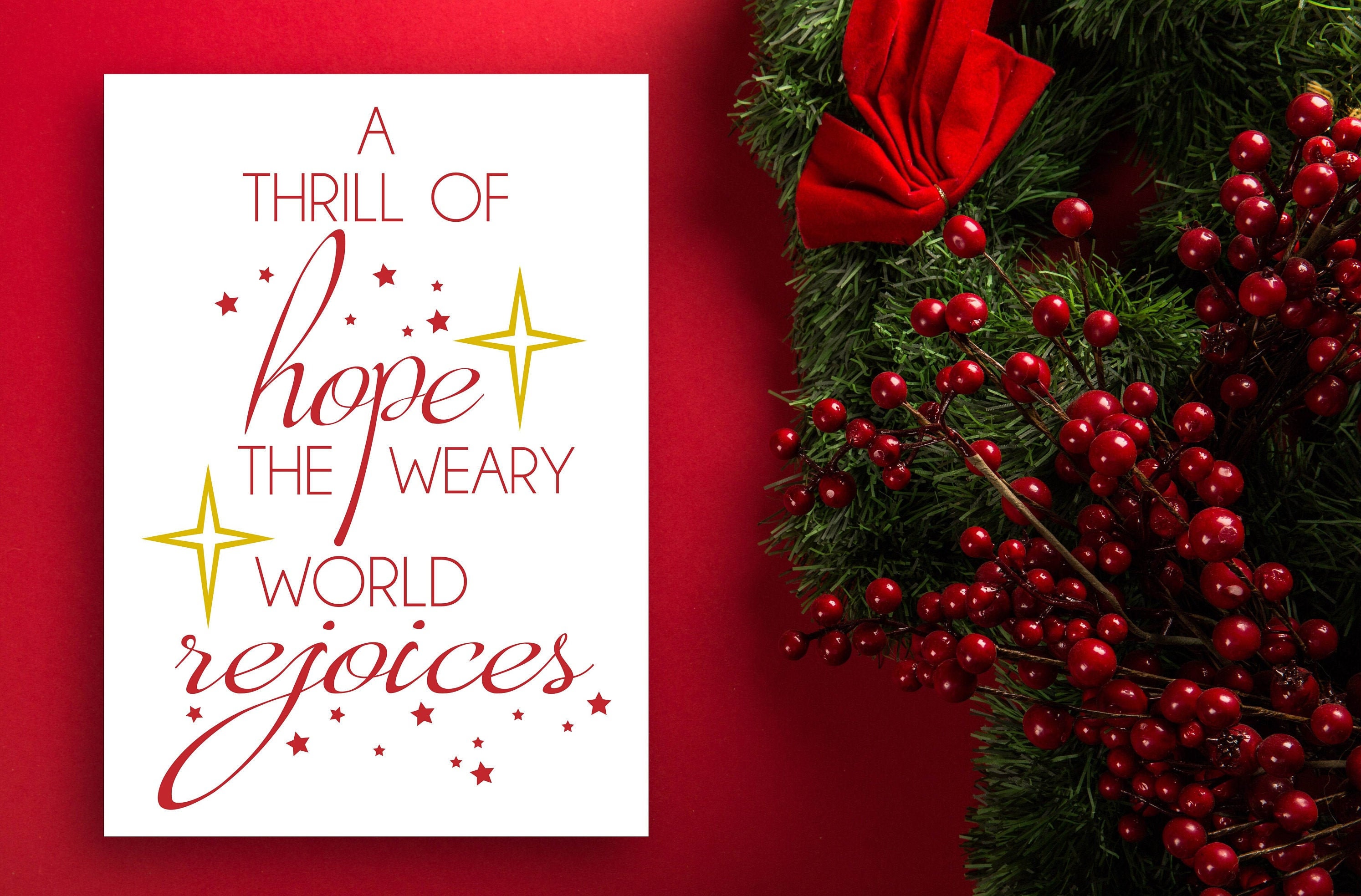 A Thrill of Hope Christmas Card  Etsy