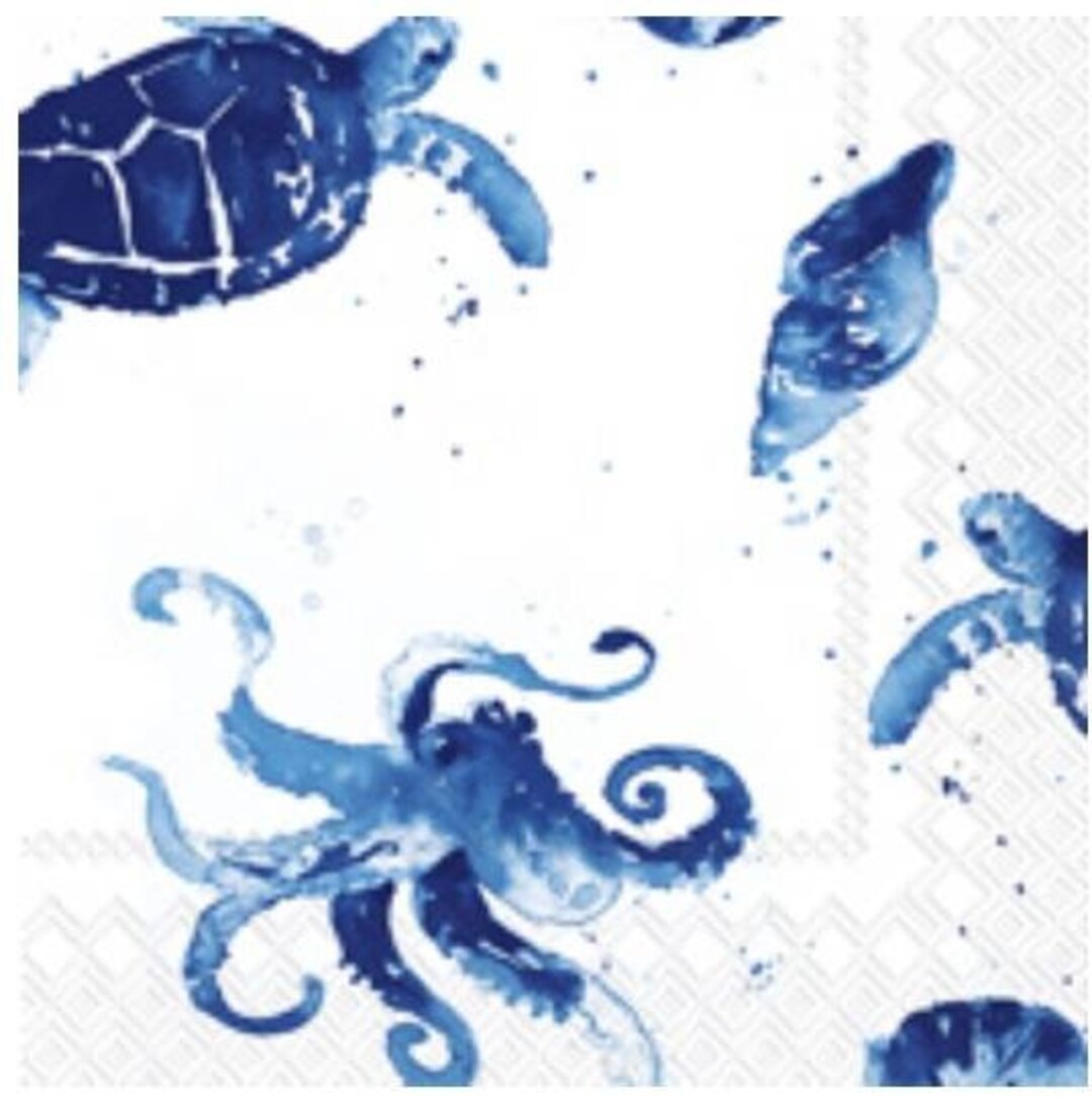 Decoupage Napkins Turtle Paper Napkins Set of 3 Cocktail Etsy