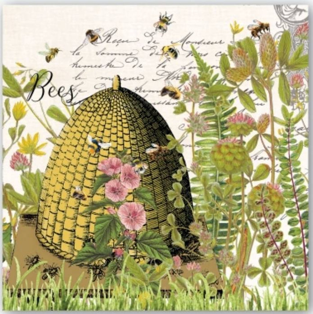 Decoupage Napkins Honey Bee Apiary Paper Napkins 10 X Etsy
