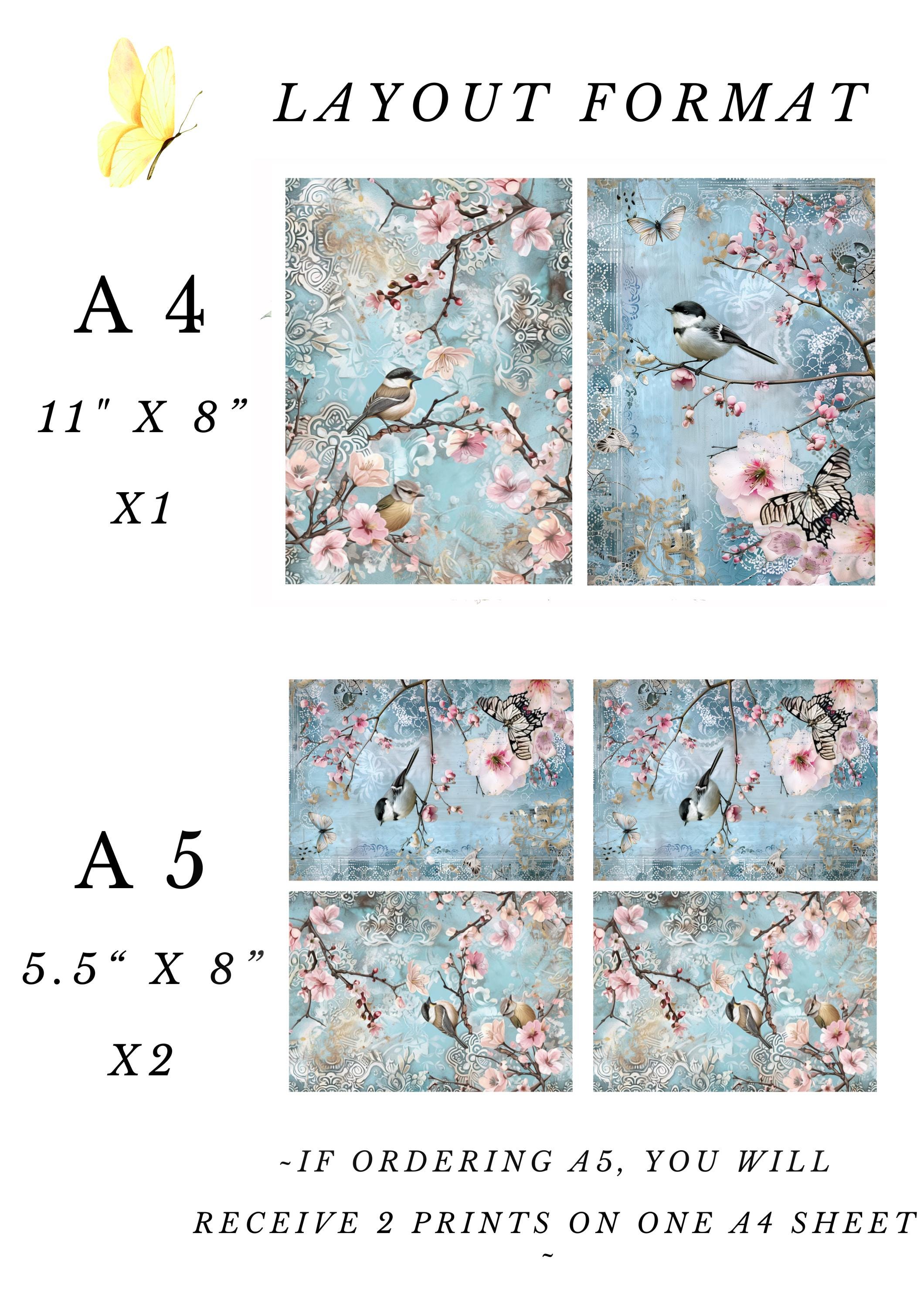 Rice Paper for Decoupage / Vintage Spring Bird Birds / 1 Rice Paper ...