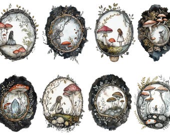 Rice Paper for Decoupage / Mushroom Fairy / 1 Rice Paper / A4 / A5 / Customizable