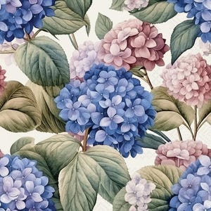 Decoupage Napkins- Hydrangea Paper Napkins- Set of 3- Cocktail Size