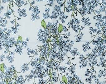 Decoupage Paper Napkins - Blue Flowers Paper Napkins - Set of 3 - Cocktail Size