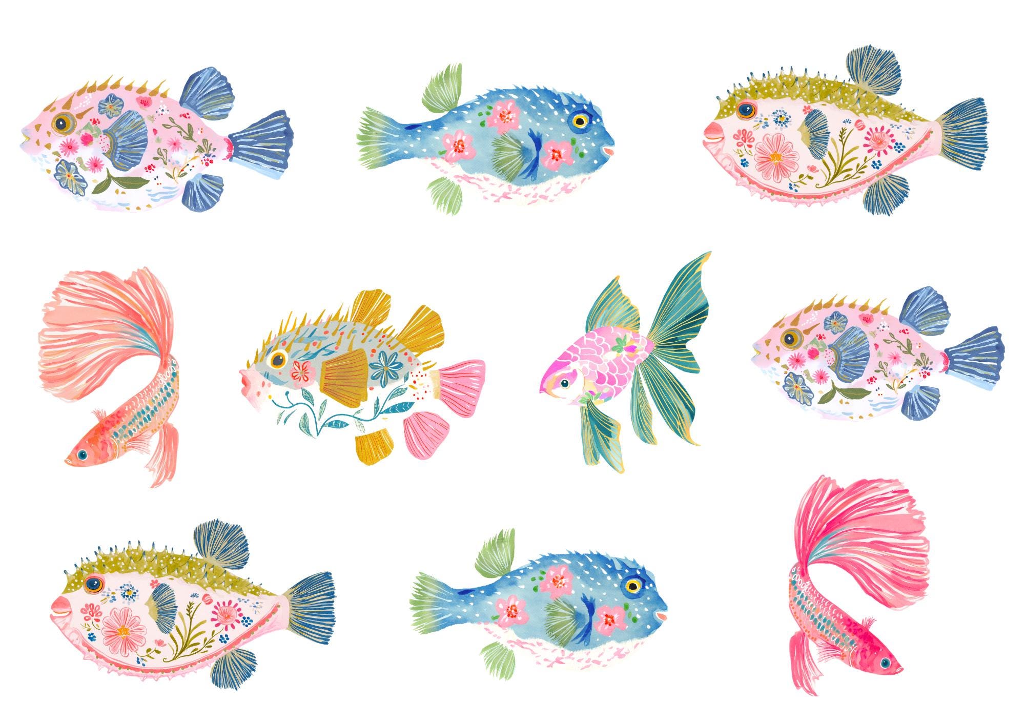 Rice Paper for Decoupage / Tropical Fish Ocean Beach Preppy / 1 Rice ...