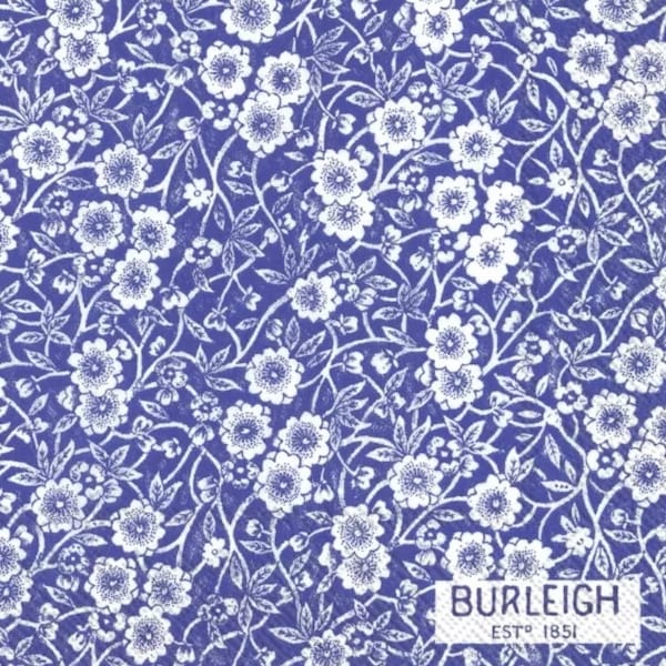 Blue Calico Paper Napkins - Etsy