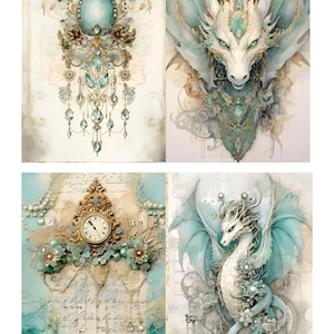 Rice Paper for Decoupage / Dragon Dragons / 1 Rice Paper / A4 / A5 ...