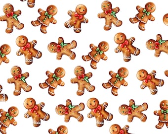 Rice Paper for Decoupage / Gingerbread Men Christmas / 1 Rice Paper / A4 / A5 Customizable