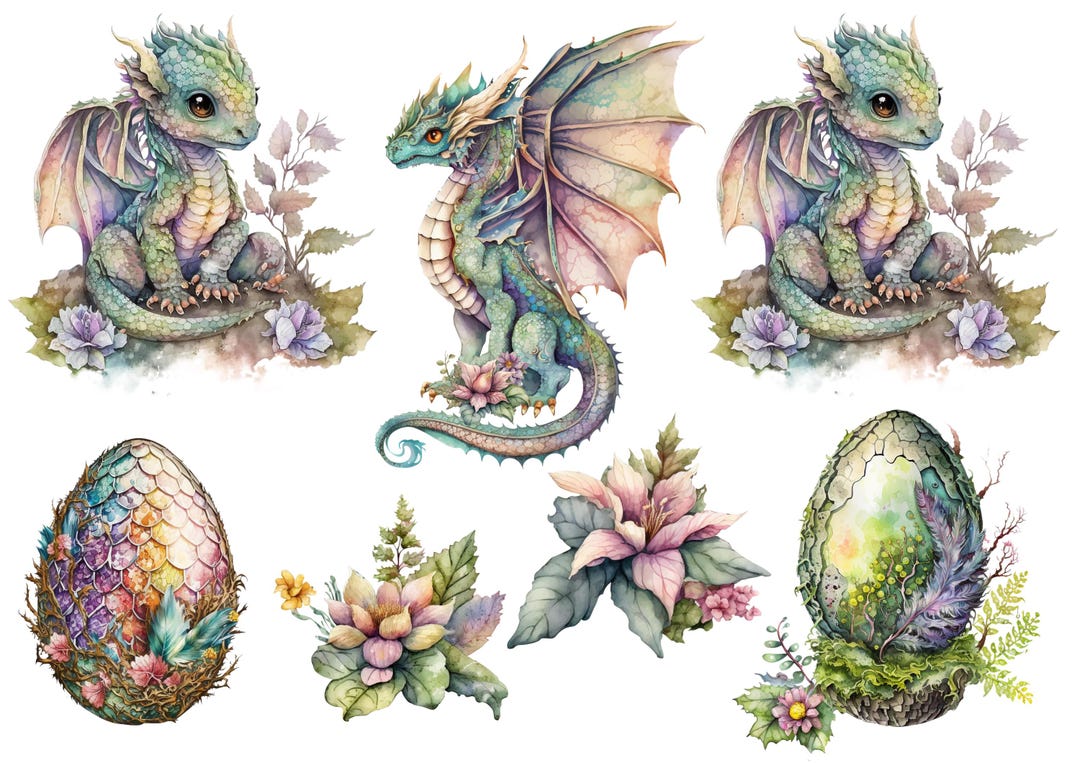 Rice Paper for Decoupage / Dragon Dragons Eggs Baby / 1 Rice Paper / A4 ...
