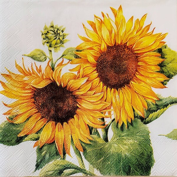 Sunflower Napkins Etsy