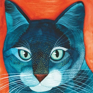 Decoupage Napkins- Cat Paper Napkins- Set of 3- Beverage Size