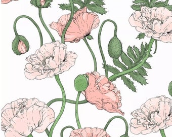 Decoupage Paper Napkins - Pink Flowers Paper Napkins - Set of 3 - Cocktail Size
