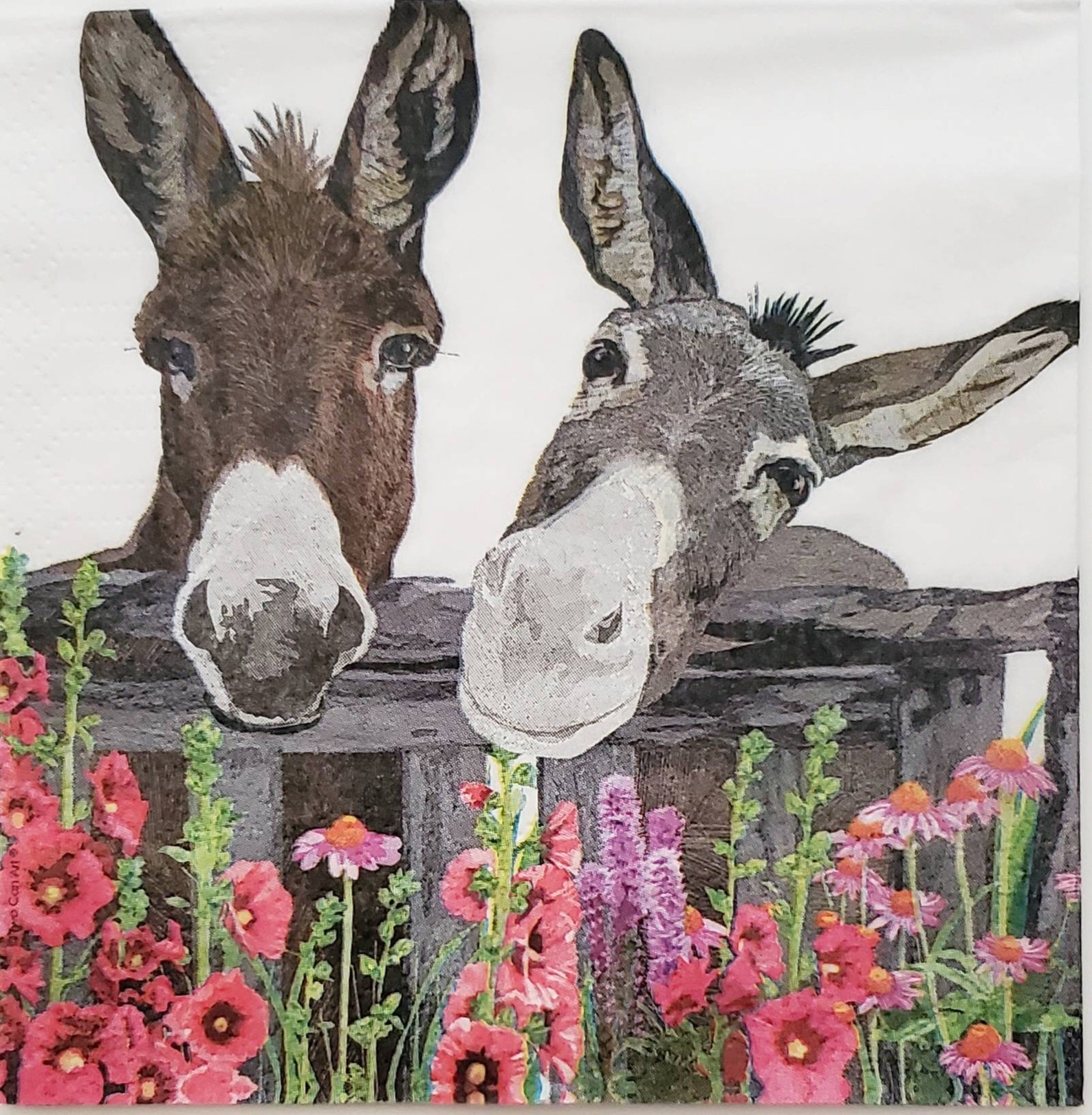 Decoupage Napkins Donkey Friends Papers Napkins 10 X Etsy