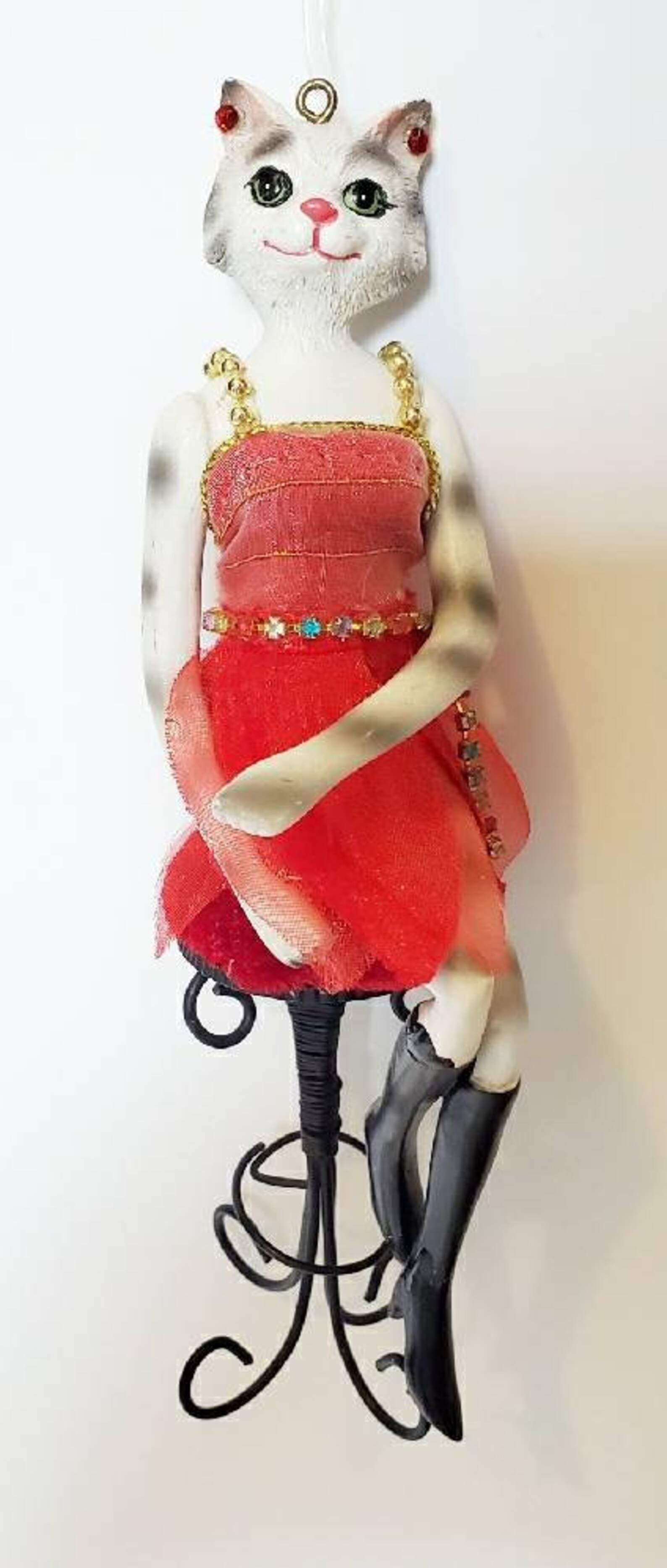 Cat Lady Ornament Anthropomorphic Cat Ornament Cat Ornament Etsy