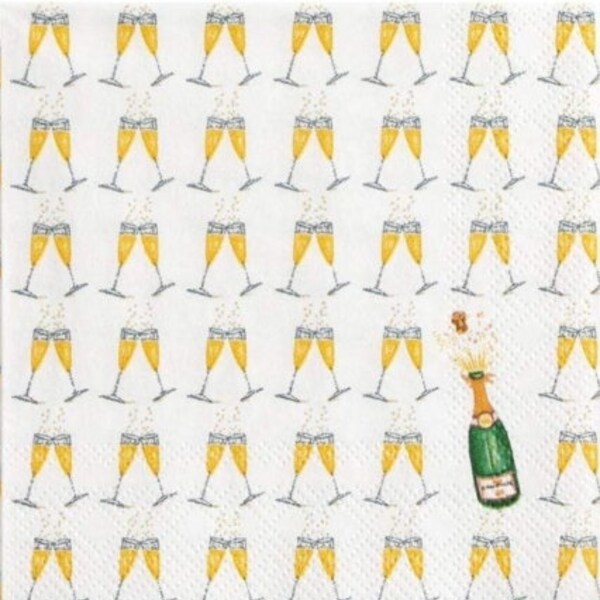 Champagne Napkins Etsy
