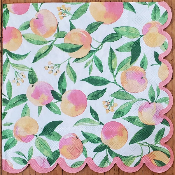 Peach Napkins Etsy