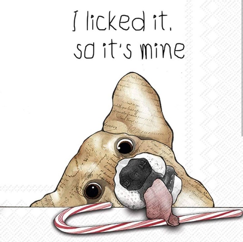 Decoupage Napkins Dog Paper Napkins Set of 3 Etsy