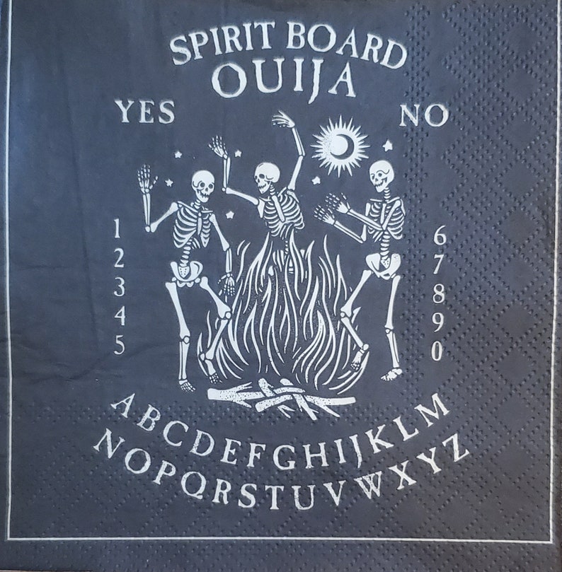 WhiteFoxFinds Dancing Skeleton Decoupage Napkins - Thumbnail 2