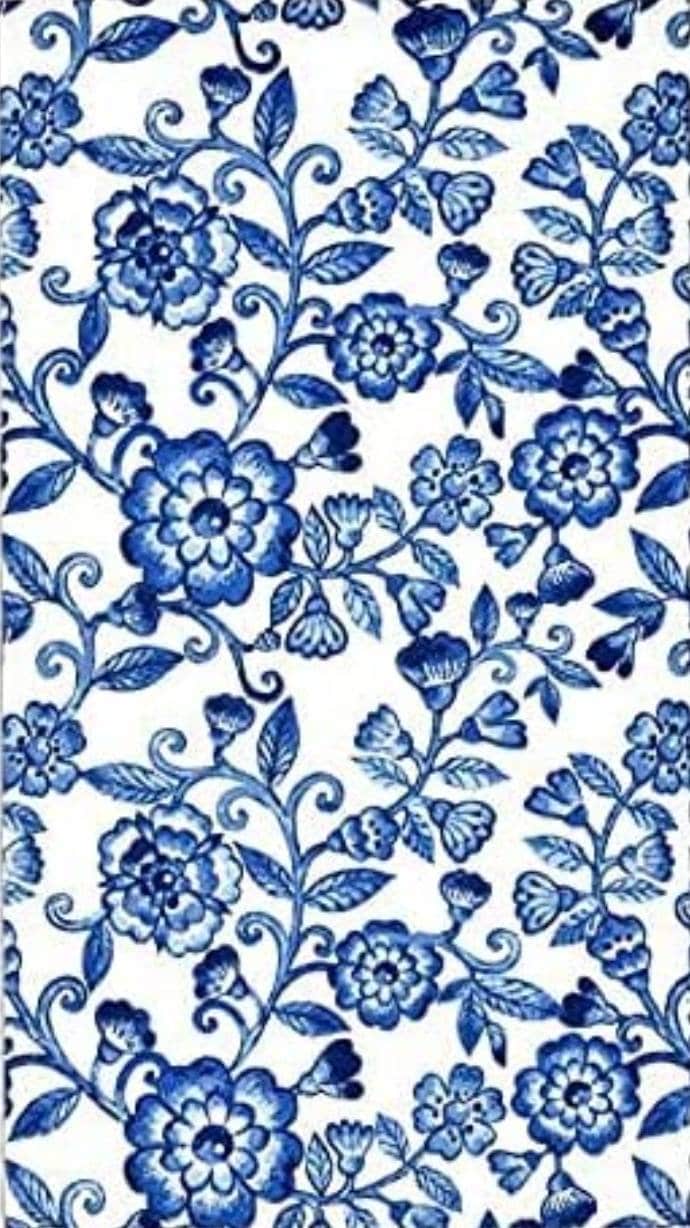 Decoupage Napkins Blue White Flowers Paper Napkins Guest Etsy