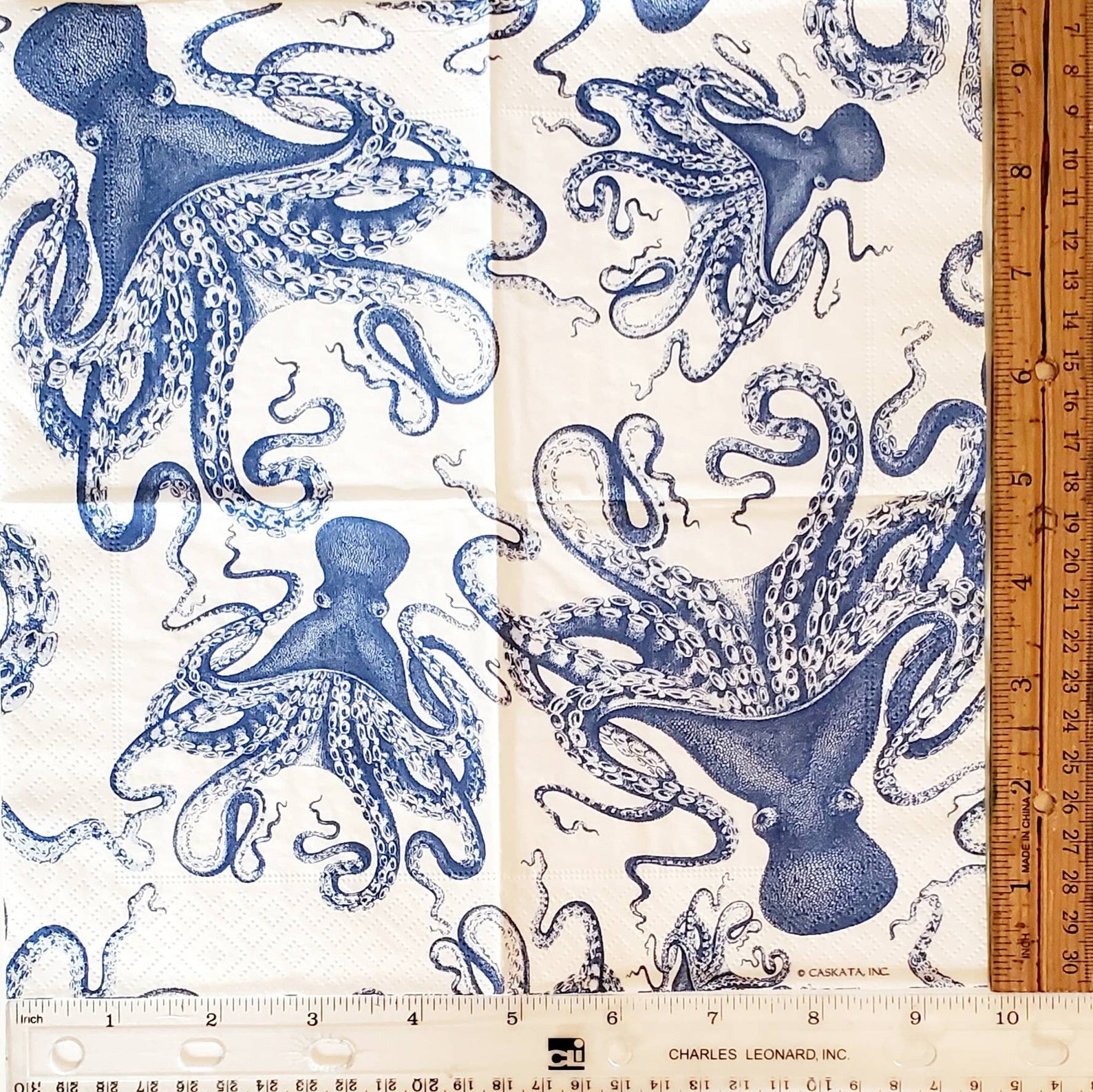 Decoupage Napkins Octopus Paper Napkins 10 X 10 Etsy