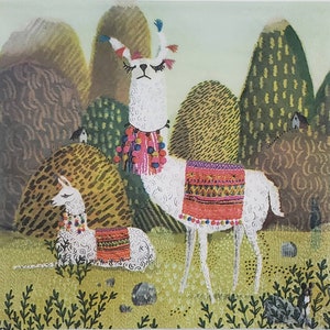 Decoupage Paper Napkins - Alpaca Llama Paper Napkins - Set of 3 - Cocktail Size