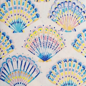 2 Decoupage Napkins- Beach Seashell Paper Napkins- Set of 2 - Guest Size