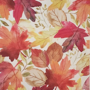 Decoupage Napkins- Fall Leaves Paper Napkins- Set of 3 - Luncheon Size image 1