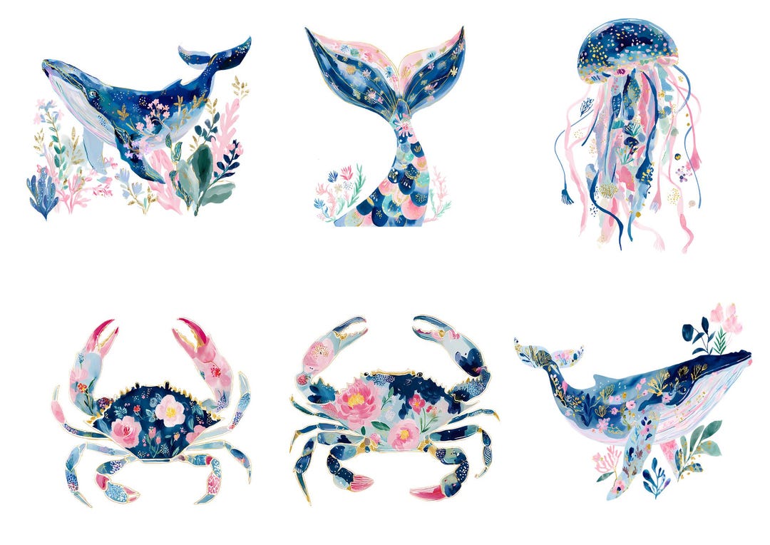 Rice Paper for Decoupage / Sea Turtle Octopus Crab Lobster Preppy / 1 ...