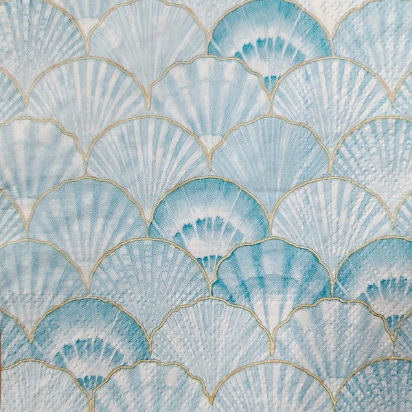 Decoupage Napkins - Ocean Waves Paper Napkins - Set of 3 - Cocktail Size