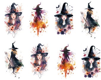 Rice Paper for Decoupage / Witch Halloween Witches Magic / 1 Rice Paper / A4 / A5 / Customizable
