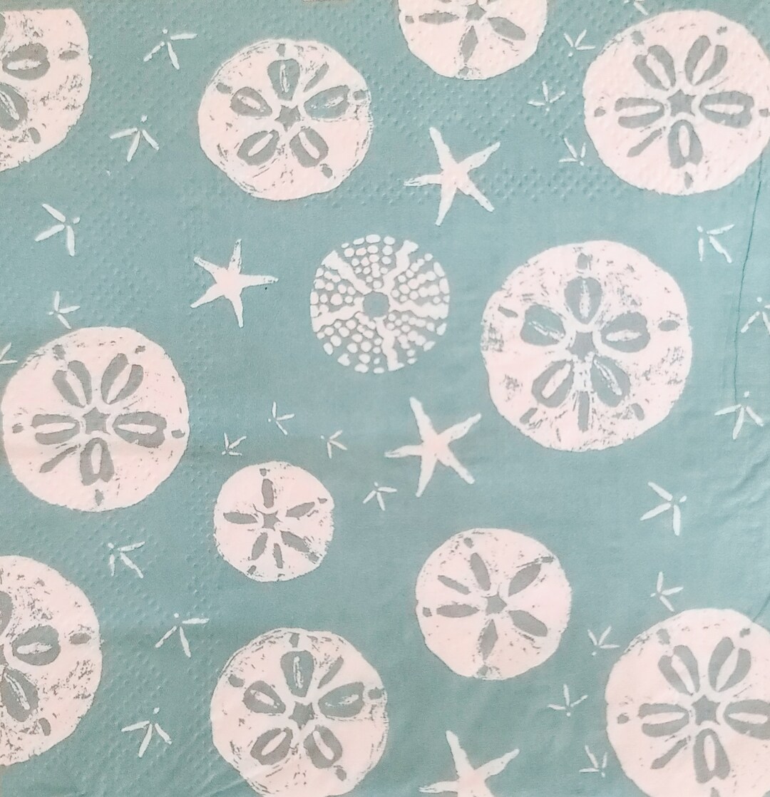Paper Napkins 16cm*16cm Caribbean Teal Scallop - 16pc