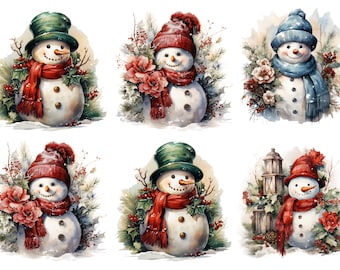 Rice Paper for Decoupage / Snowman Christmas / 1 Rice Paper / A4 / A5 / Customizable