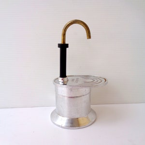 Moka pot, Italian coffee maker, espresso coffee maker, OMG Brevetti Bialetti mignon one cup, collectible