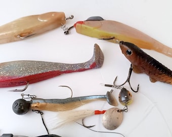 希少なヴィンテージ釣りルアーコレクション24個入り。釣り用品、釣り人