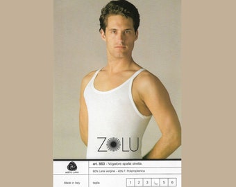 Zollu A Wool Tank Top • 60% Virgin Wool • White Undershirt • Deadstock Italy • Size 3 (US S) & Size 4 (US M)