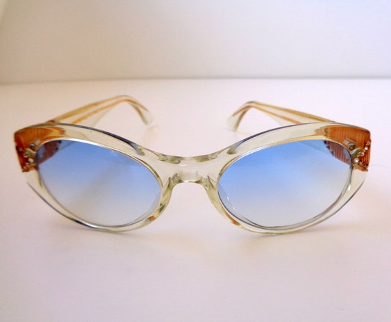 Vintage France Emmanuelle KHANH Sport Optique 2167 SP 19 Dust Pink Diamante Sunglasses
