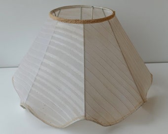 Vintage Italy large white color textile lampshade, vintage fabric lampshade for bulb  E27