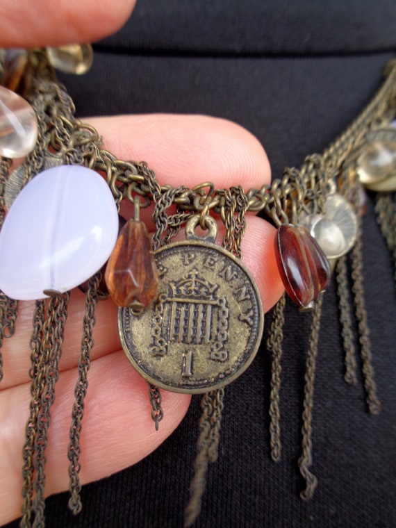 Choker vintage chains boho necklace. Chains neckl… - image 9