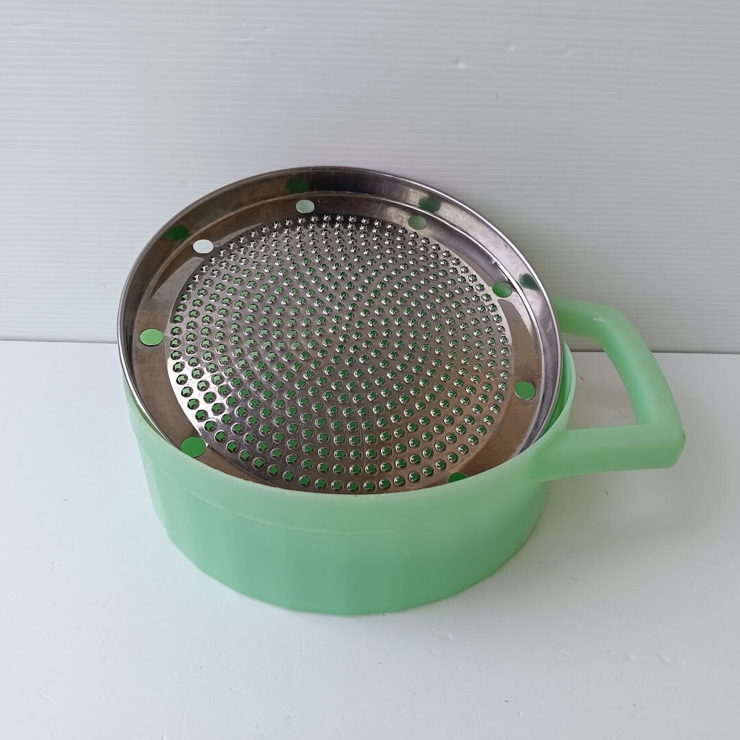 Original Italian Military Stainless Steel Glass Cheese Storage Container