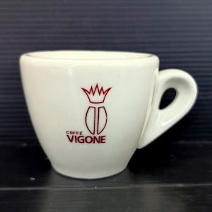Collectible Vintage Italy classic &quot;Mocabar&quot; white porcelain bar&#39;s coffee cup  without saucer.
