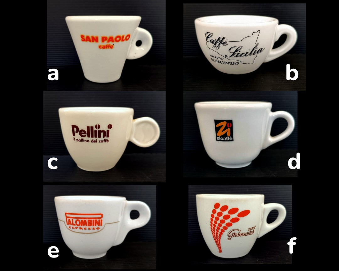 6 Kinds of Collectible Italian Coffee Bar Cups, Vintage Espreso Coffee