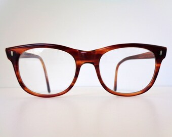 Vintage round square glasses, Brown Vintage hipster reading glasses 175-52, spectacle tortoise frame, old frame, brown eyewear, eyeglasses