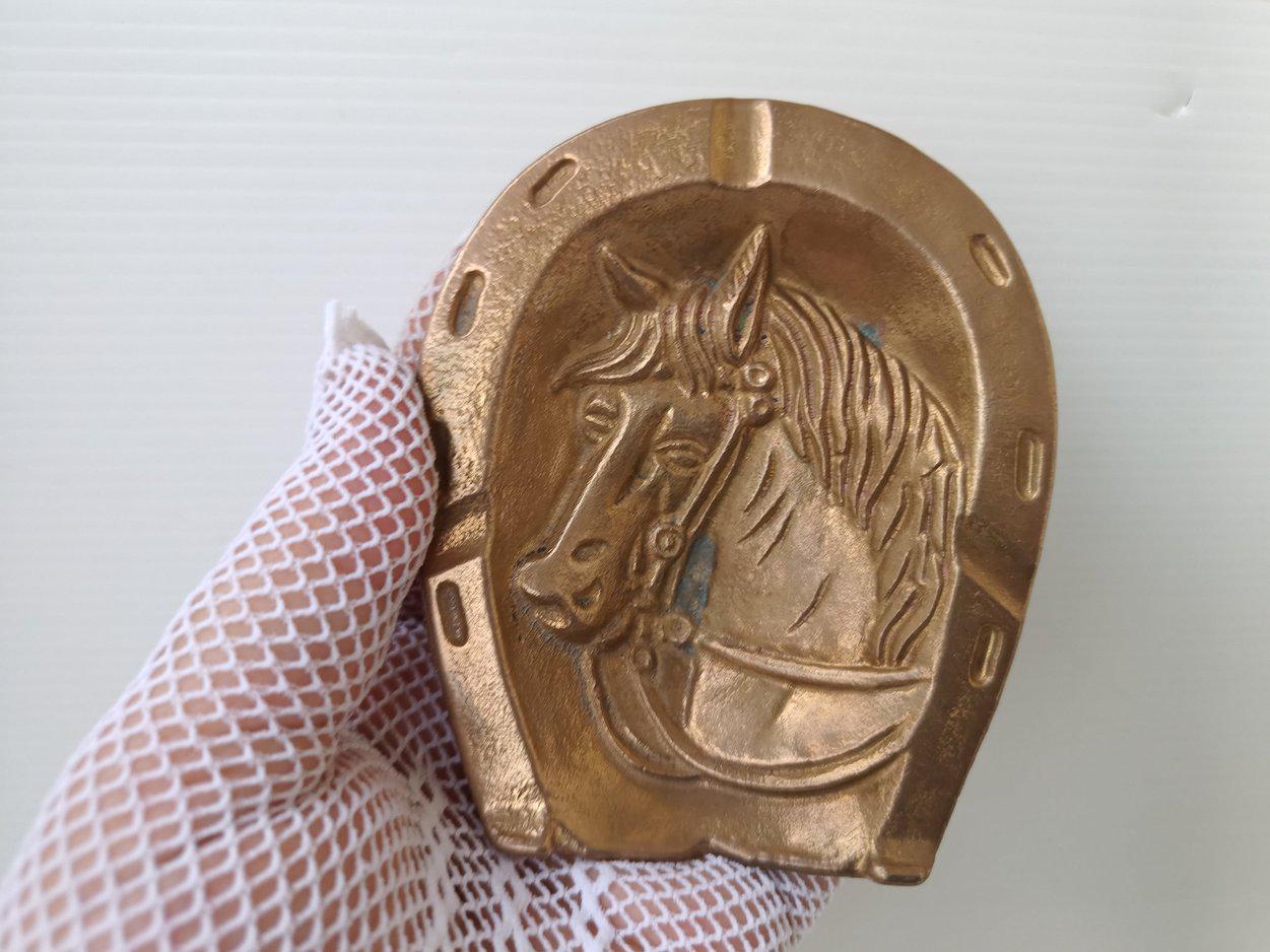 Collectible Ashtray Antique Heavy Brass Vintage Italian Brass