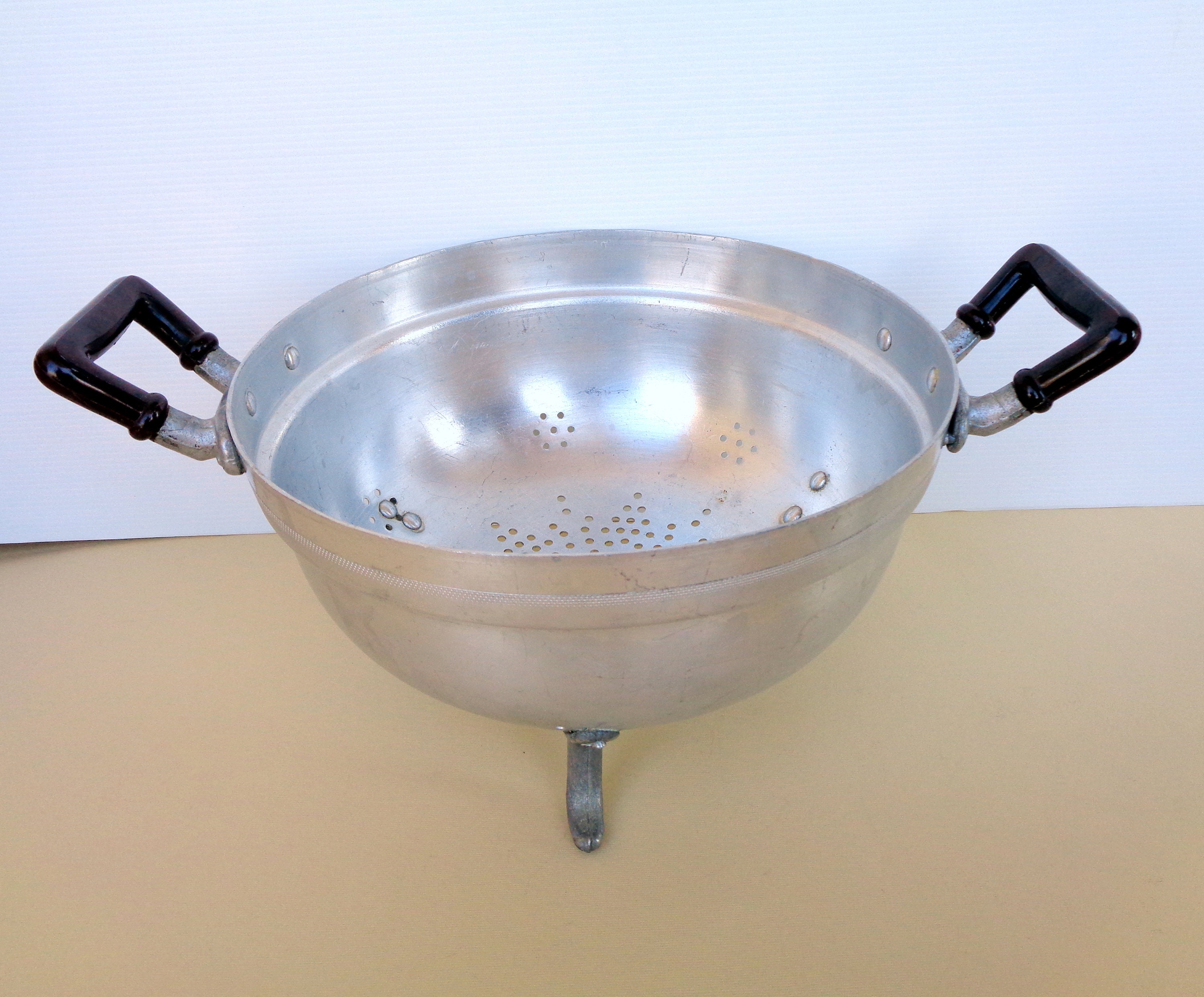 Aluminum Double Handled Colander Italian Colander Aluminum Etsy