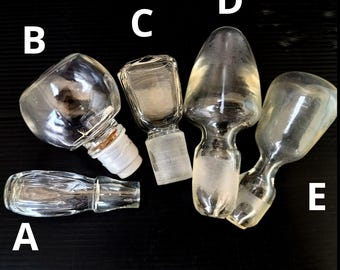 Vintage Italian decorative glass bottle stopper Glass Bottle Stopper  Vintage Decanter Stoppers caraffe Bottle Stopper Glass Stopper