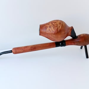 Vintage hand Carved wooden pipe, Decorative Wooden Pipe, Vintage Pipe, Decorative Pipe, Tobacciana Collectible, home decor, gift for smoker