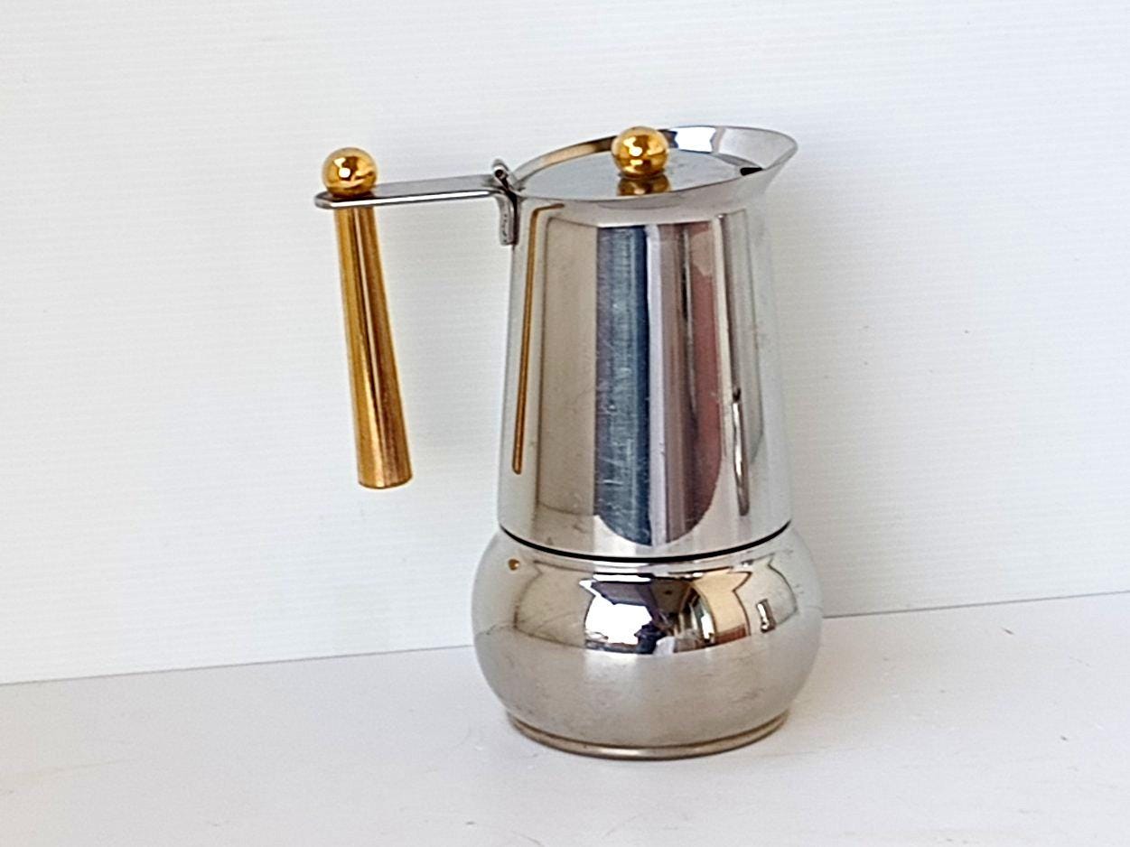 Vintage Kitty Oro Guido Bergna Italian Coffee Maker for 6 Cups