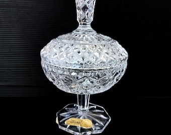 ハンドカットのボヘミアクリスタル製シュガーボウル（蓋付き） - Etsy 日本