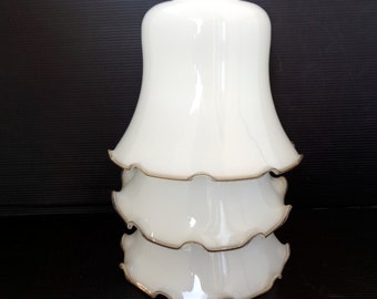 cup with curled border Vintage Italian Milk Glass Chandelier Lamp Replacement Parts Cup spare parts chandeliers Milk blown glass lampshade cup with curled border Vintage Italian Milk Glass Chandelier Lamp Replacement Parts Cup spare parts chandeliers Milk blown glass lampshade